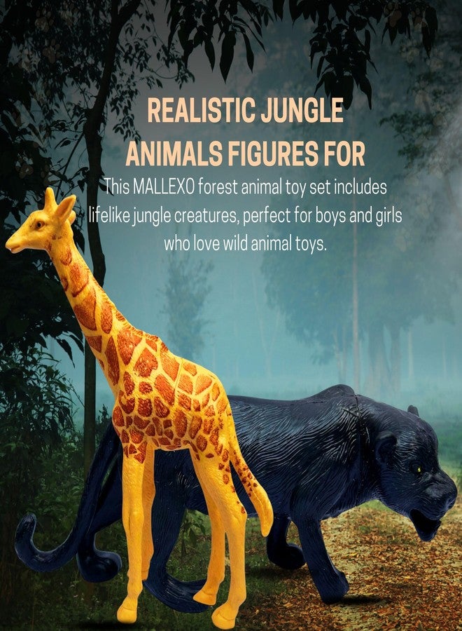 MALLEXO Big Size Realistic Forest Wild Animal Action Figures Playset for Kids 3+| 12PCS Jungle Animals Figurine Party Favor Toy for Boys and Girls Birthday Gift for Children Learning & Decoration Item - Image 3